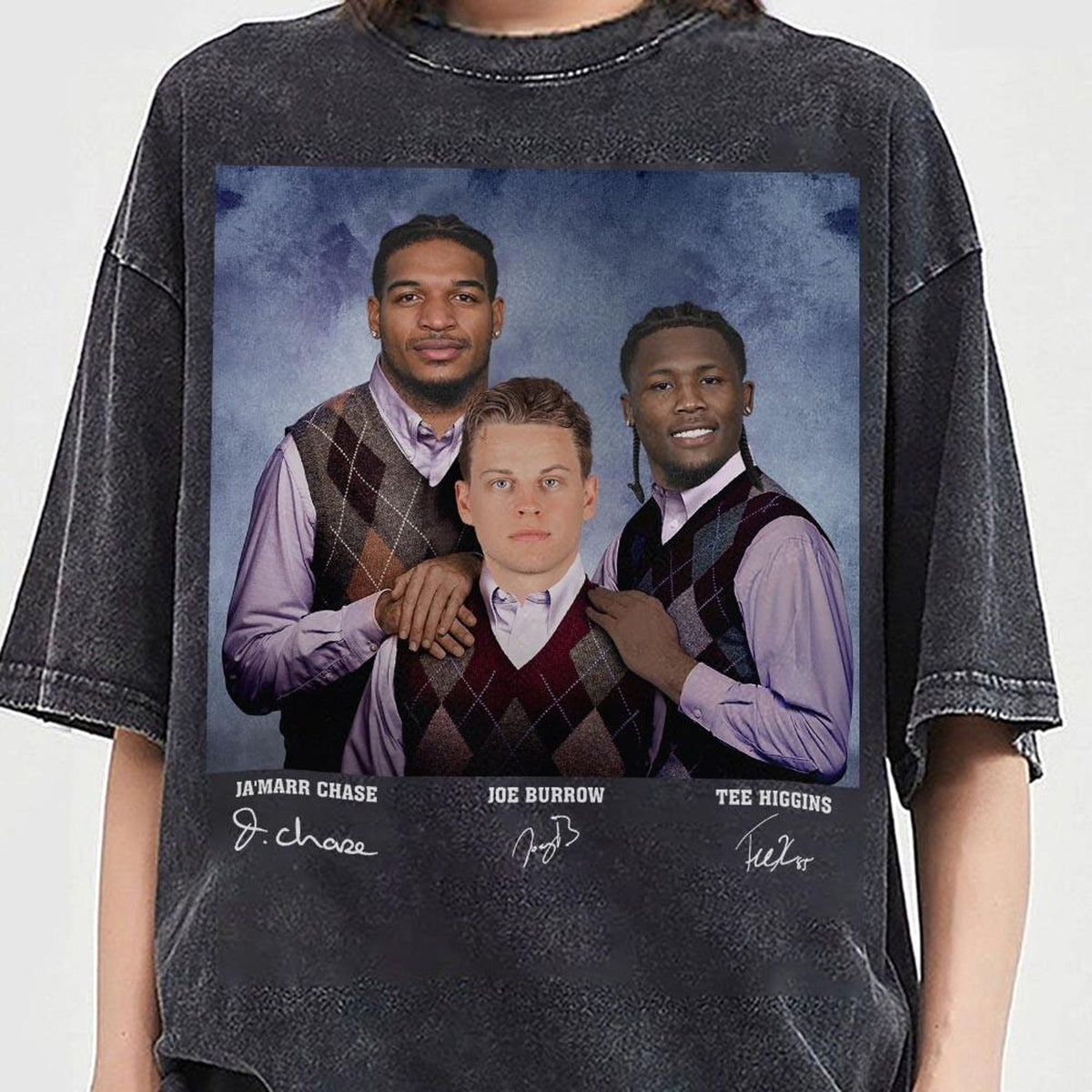 Ja'Marr Chase Joe Burrow Tee Higgins Football Shirt, Cincinnati Step Bros Tee, Funny Football Gift Unisex