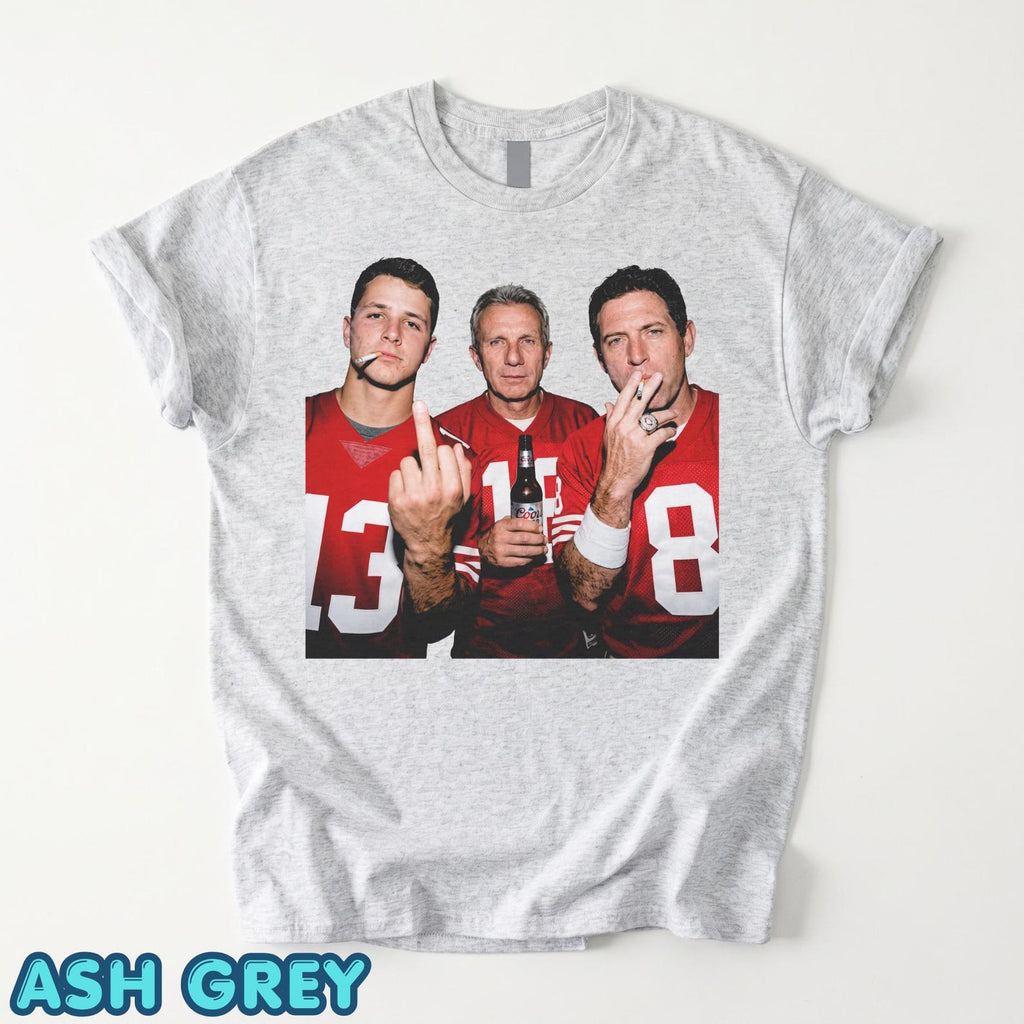 San Francisco Football Shirt, Brock Purdy Joe Montana Dwight Clark Vintage Bootleg Tee, Game Day Graphic Shirt, Unisex Gift Tee